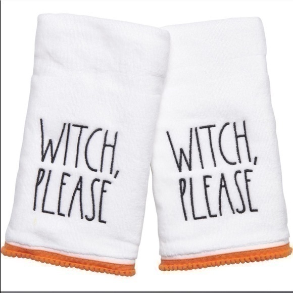 Rae Dunn Other - Rae Dunn Witch, Please Velour Hand Towels - 2-Pack